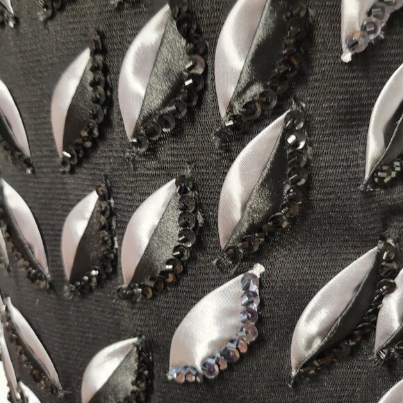 Black and Silver Sequin Sheer Mini Tunic Dress - Small or Petite - Picture 8 of 10